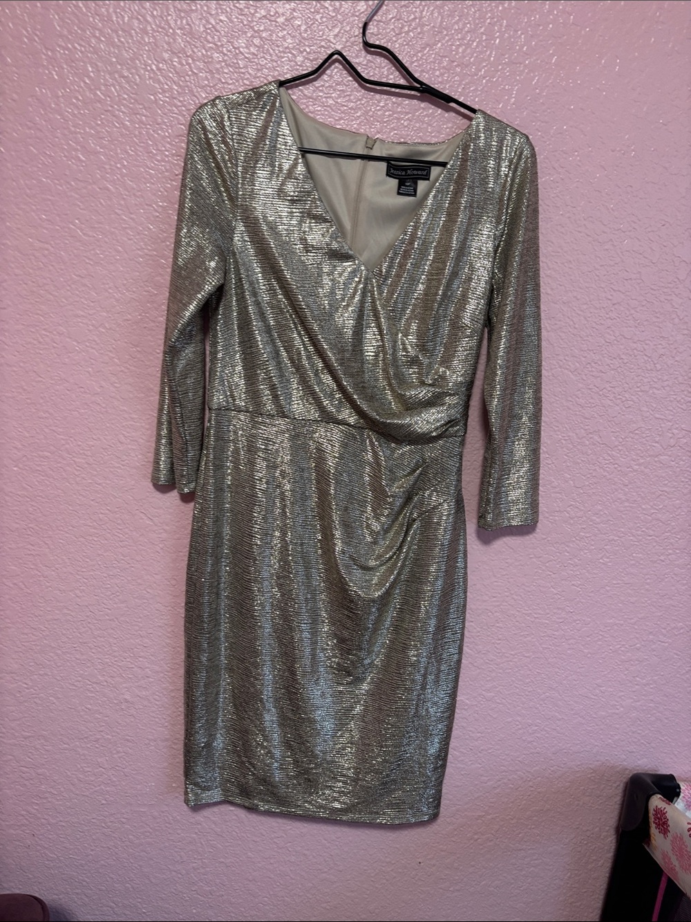 Jessica Howard Silver Metallic Long Sleeve